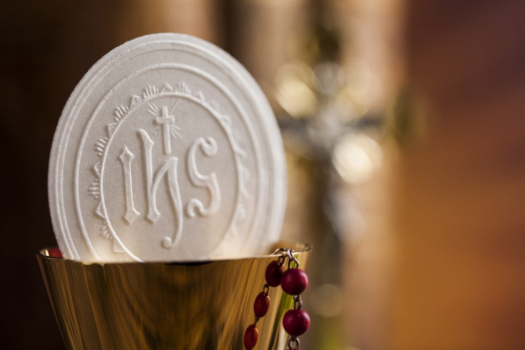 Eucharist, sacrament of communion background